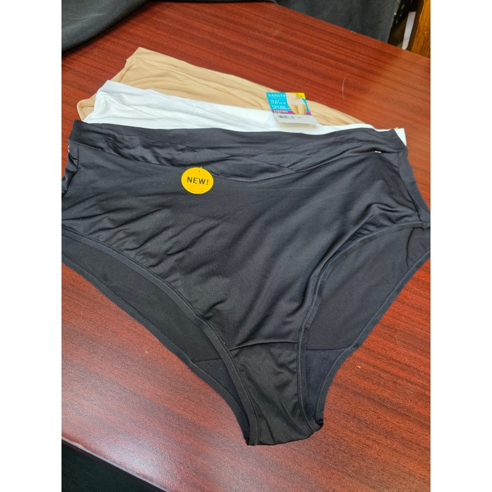 Vanity Fair Radiant Collection Silky Stretch 3 Pack Briefs V-Front Size 12 5XL